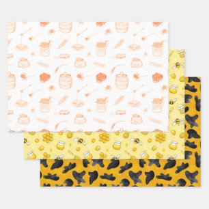 Rosh Hashanah 3 Stylish Festive Elegant Holiday Wrapping Paper Sheet