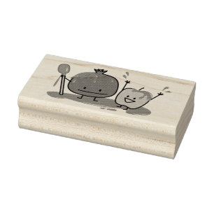 Rosh Hashanah apple pomegranate honey Jewish new Rubber Stamp
