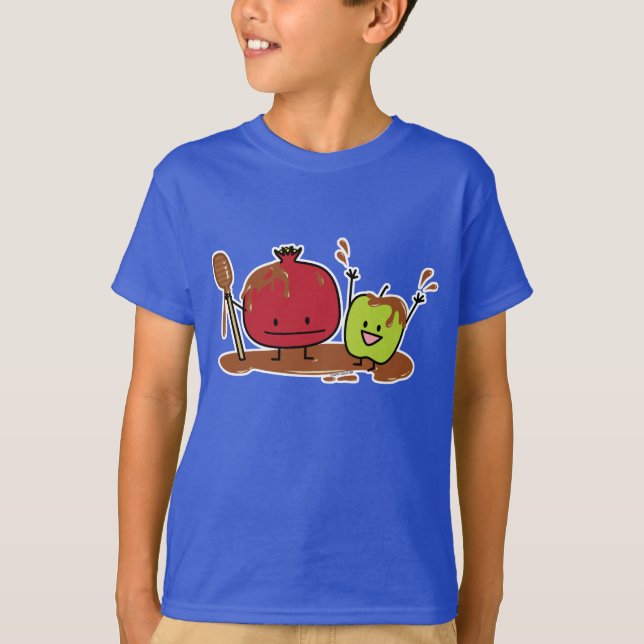 Rosh Hashanah apple pomegranate honey Jewish new T-Shirt (Front)