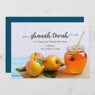 Rosh Hashanah Apples Honey Jewish New Year Card