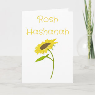 Rosh Hashanah Blessings sunflower theme Holiday Card