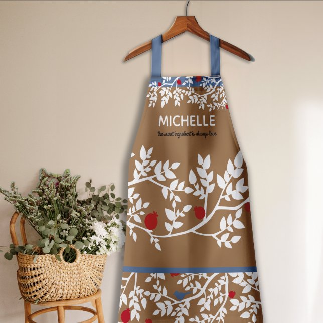 Rosh Hashanah Botanical Pomegranate Apron (Creator Uploaded)