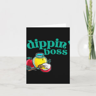 Rosh Hashanah Dipn' Boss Honey Dip Jewish New Year Card