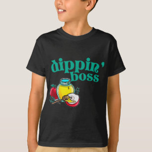 Rosh Hashanah Dipn' Boss Honey Dip Jewish New Year T-Shirt