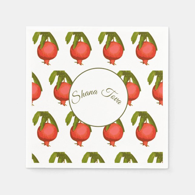 Rosh Hashanah Feast New Year Sweet Pomegranate Napkin (Front)