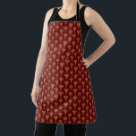 Rosh Hashanah Gold Jewish Menorah Symbol Burgundy Apron<br><div class="desc">Rosh hashanah gold Jewish menorah symbol design in all over apron, Burgundy back ground, for the Jewish New Year, Rosh Hashanah. Hebrew holiday, simple and practical, Suitable for all year round Intended for anyone celebrating the holiday to enjoy :) can change the background colour and customize it to your liking....</div>