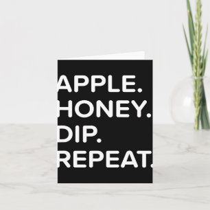 Rosh Hashanah Honey Dip Repeat Jewish New Year 202 Card