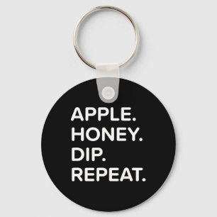 Rosh Hashanah Honey Dip Repeat Jewish New Year 202 Keychain