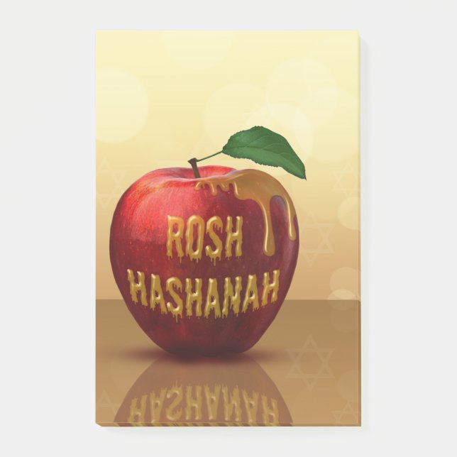 Rosh Hashanah Jewish New Year Honey Apple Post-it Notes (Front)