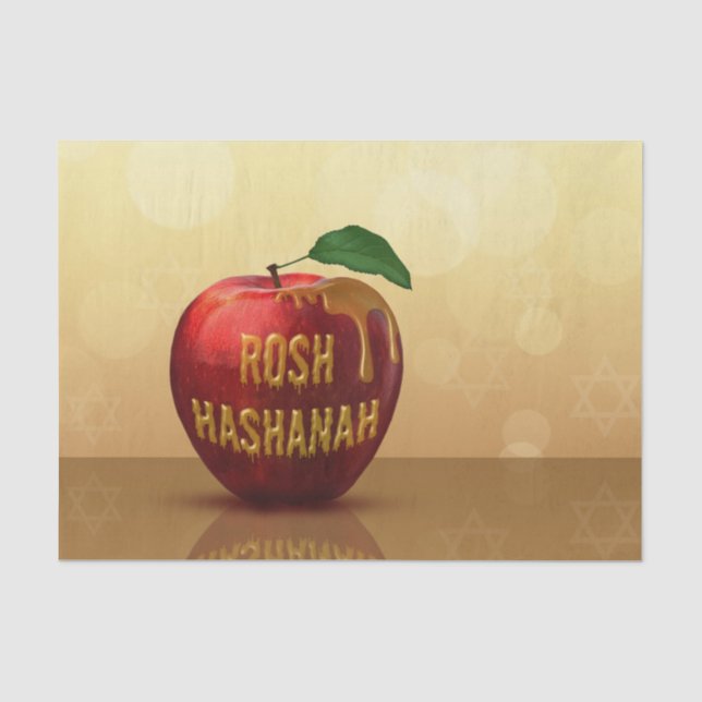 Rosh Hashanah Jewish New Year Honey Apple Tissue Paper (Front)