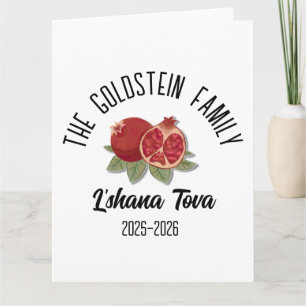 Rosh Hashanah Jewish New Year Personalized Name Ho Card