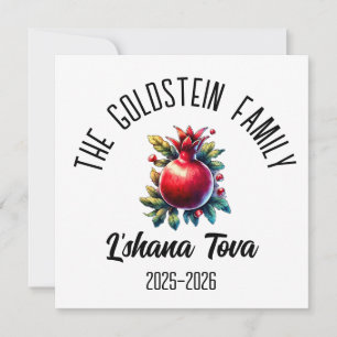 Rosh Hashanah Jewish New Year Personalized Name Ho Holiday Card