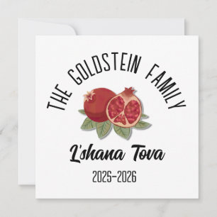 Rosh Hashanah Jewish New Year Personalized Name Ho Holiday Card