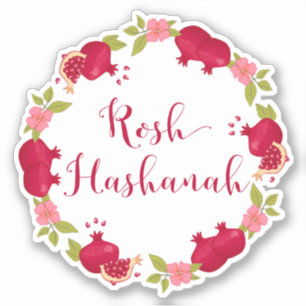 Rosh Hashanah New Year Pomegranate Flower Wreath