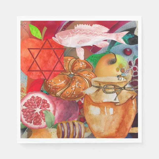 Rosh Hashanah Paper Napkins (Front)