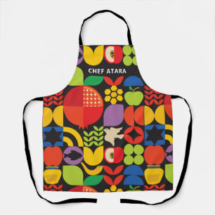 Rosh Hashanah Personalized Geometric Icons Apron 
