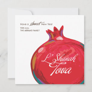 Rosh Hashanah Pomegranate Flat Card