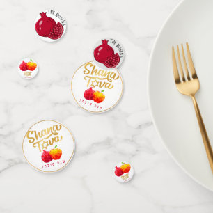 Rosh Hashanah Pomegranate Shana Tova Table Confetti
