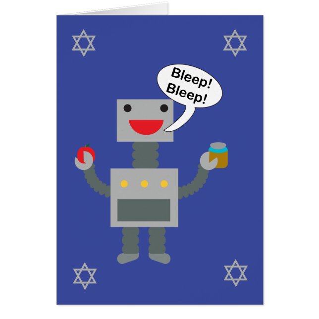 Rosh Hashanah Robot Bleep Bleep Funny Personnalise (Devant)