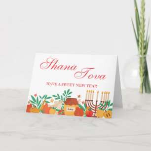 Rosh Hashanah Shana Tova Card, Jewish New Year Card