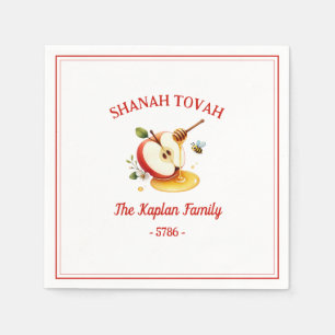 Rosh Hashanah Shanah Tovah Apple Honey Family Napkin