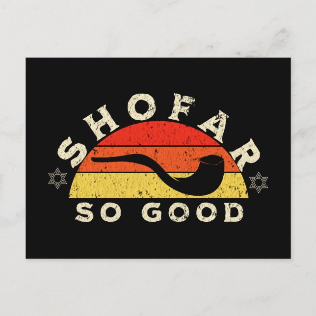 Rosh Hashanah Shofar So Good Funny Pun Postcard (Front)