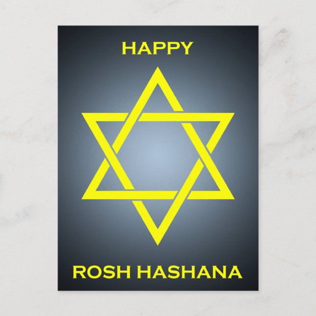 rosh hashanah (star of david) holiday postcard (Front)