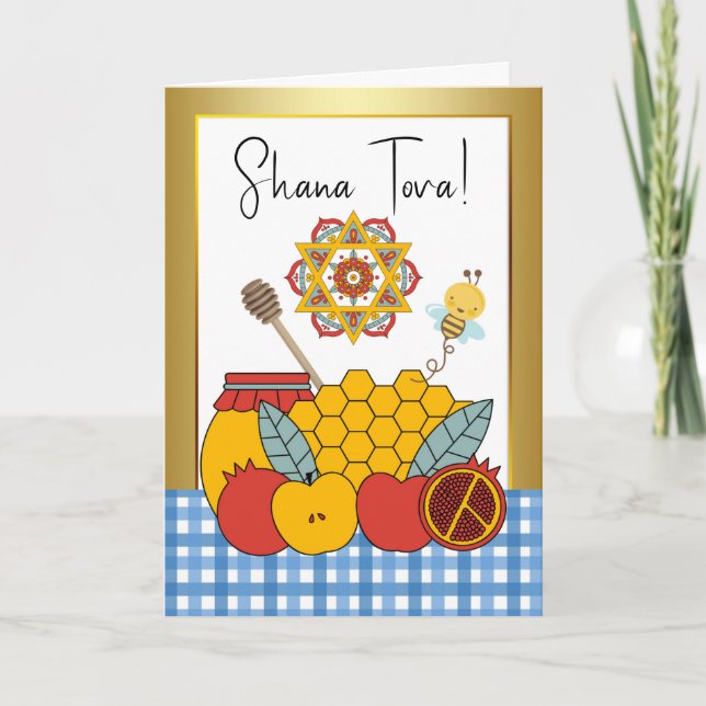 Rosh Hashanah Sweet Fruitful Year Card (Front)
