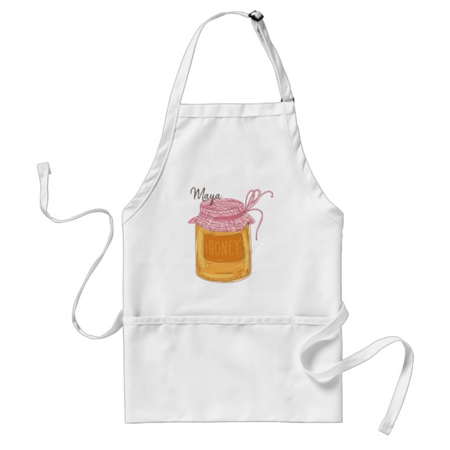 Rosh Hashanah Whimsical Fun Honey Jar Custom Standard Apron (Front)