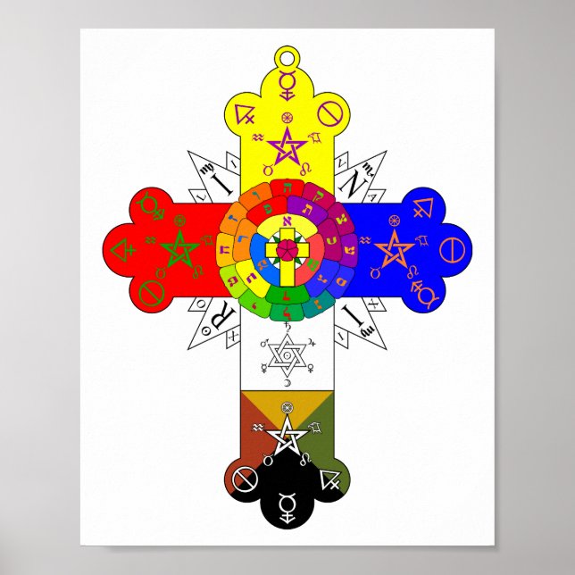 Rosicrucian Rose Cross Lamen Poster (Front)