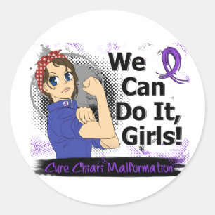 Rosie Anime WCDI Chiari Malformation Classic Round Sticker