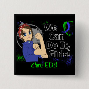 Rosie Anime WCDI EDS 2 Inch Square Button