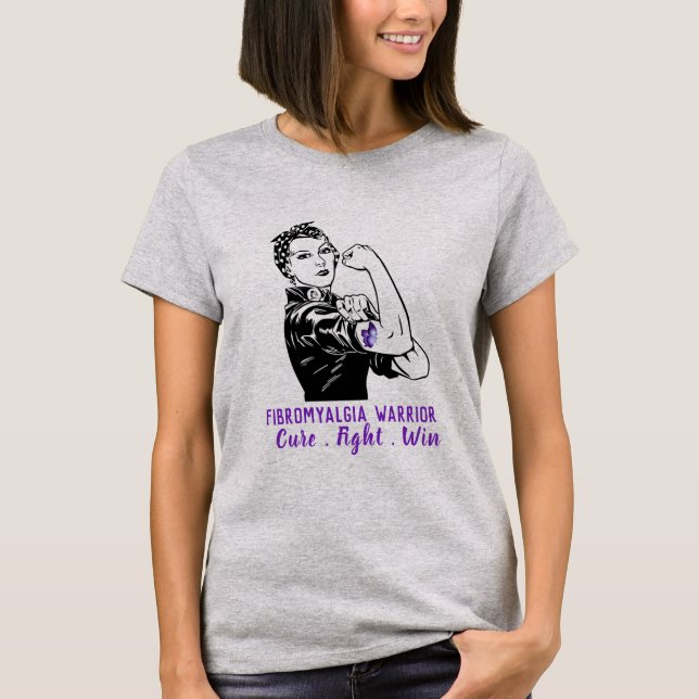 Rosie Fights Fibromyalgia -Warrior T-Shirt (Front)