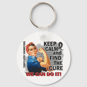 Rosie Keep Calm Narcolepsy.png Keychain