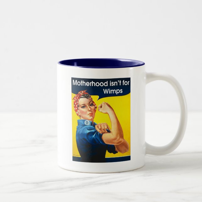 Rosie le Riveter ~ Mug à café à deux tons (Droit)