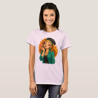 Rosie Max Cartoon Girl T-Shirt – Cute Orange Curly