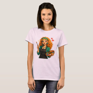 Rosie Max Cartoon Girl T-Shirt – Cute Orange Curly
