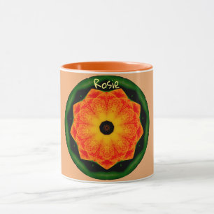 ROSIE ~ Personalised Flower Close Up Fractal ~ Mug
