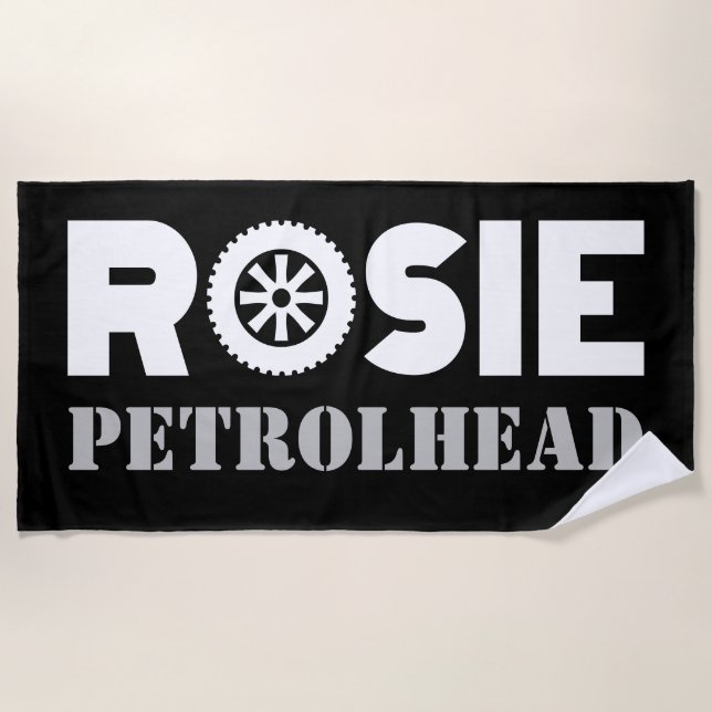 Rosie Petrol Head Beach Towel (Front)