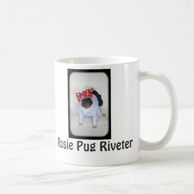Rosie Pug Riveter Coffee Mug! Mug (Right)