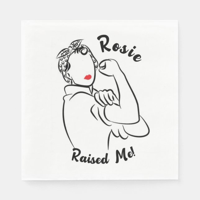 Rosie Raised Decade - Canvas Print Napkin (Front)