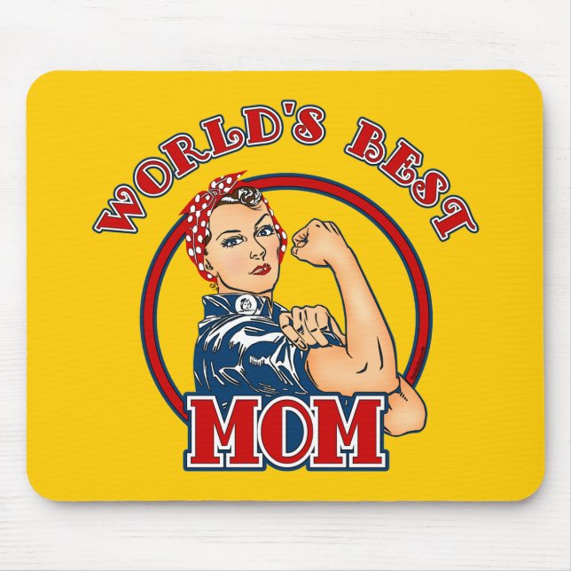 Rosie Riveter Best Mom Mousepad (Front)