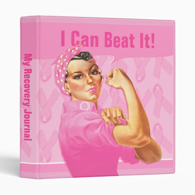 Rosie Riveter Custom Cancer Binder (Front/Spine)