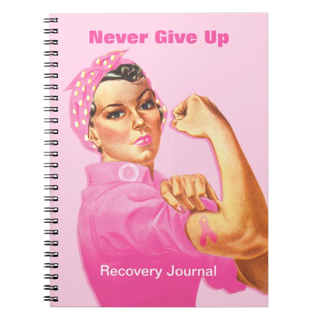 Rosie Riveter Custom Cancer Notebook (Front)