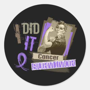 Rosie Sepia I Did It Hodgkin's Lymphoma.png Classic Round Sticker