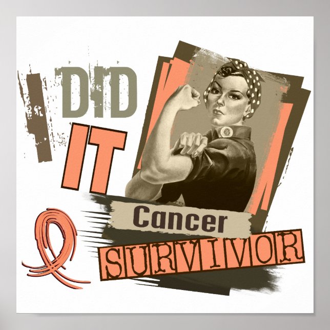 Rosie Sepia I Did It Uterine Cancer Poster (Front)