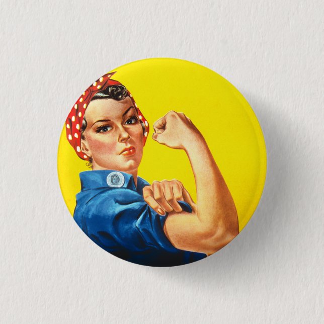 Rosie The Riveter 1 Inch Round Button (Front)
