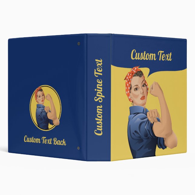 Rosie the Riveter 3 Ring Binder (Background)