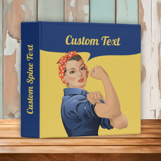 Rosie the Riveter 3 Ring Binder