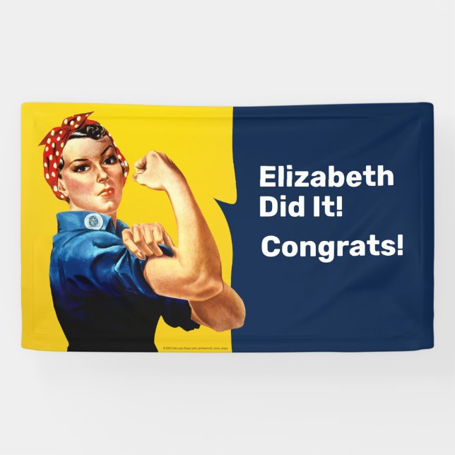 Rosie the Riveter | Banner | Personalize (Horizontal)